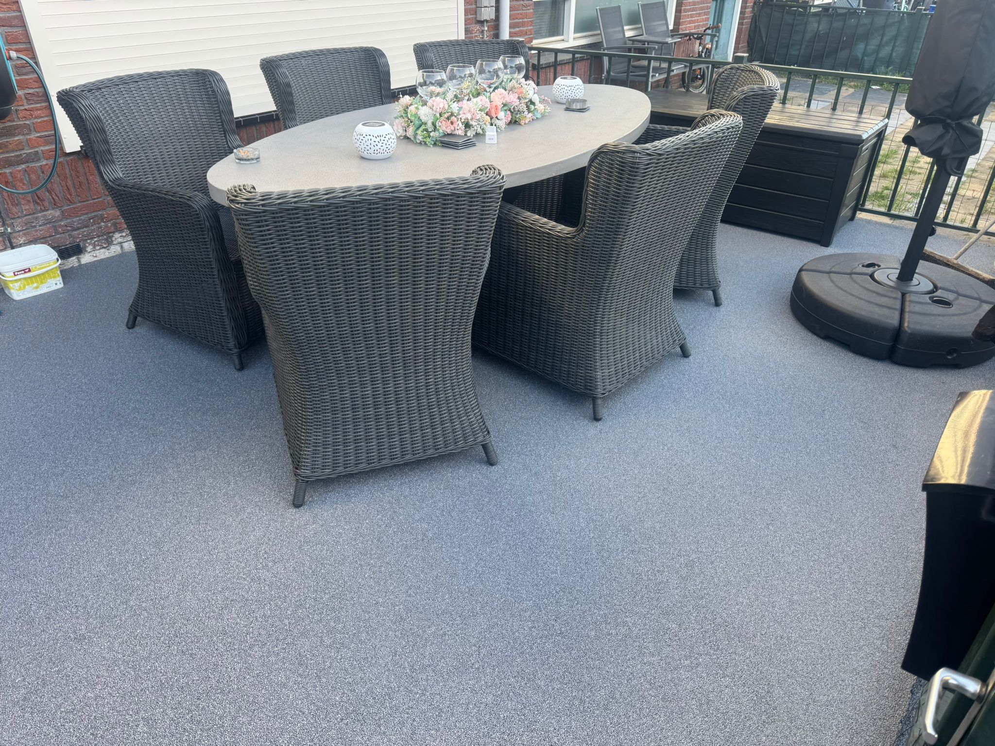 Grindvloer buiten